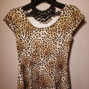 Animal Print Scuba Skater Dress